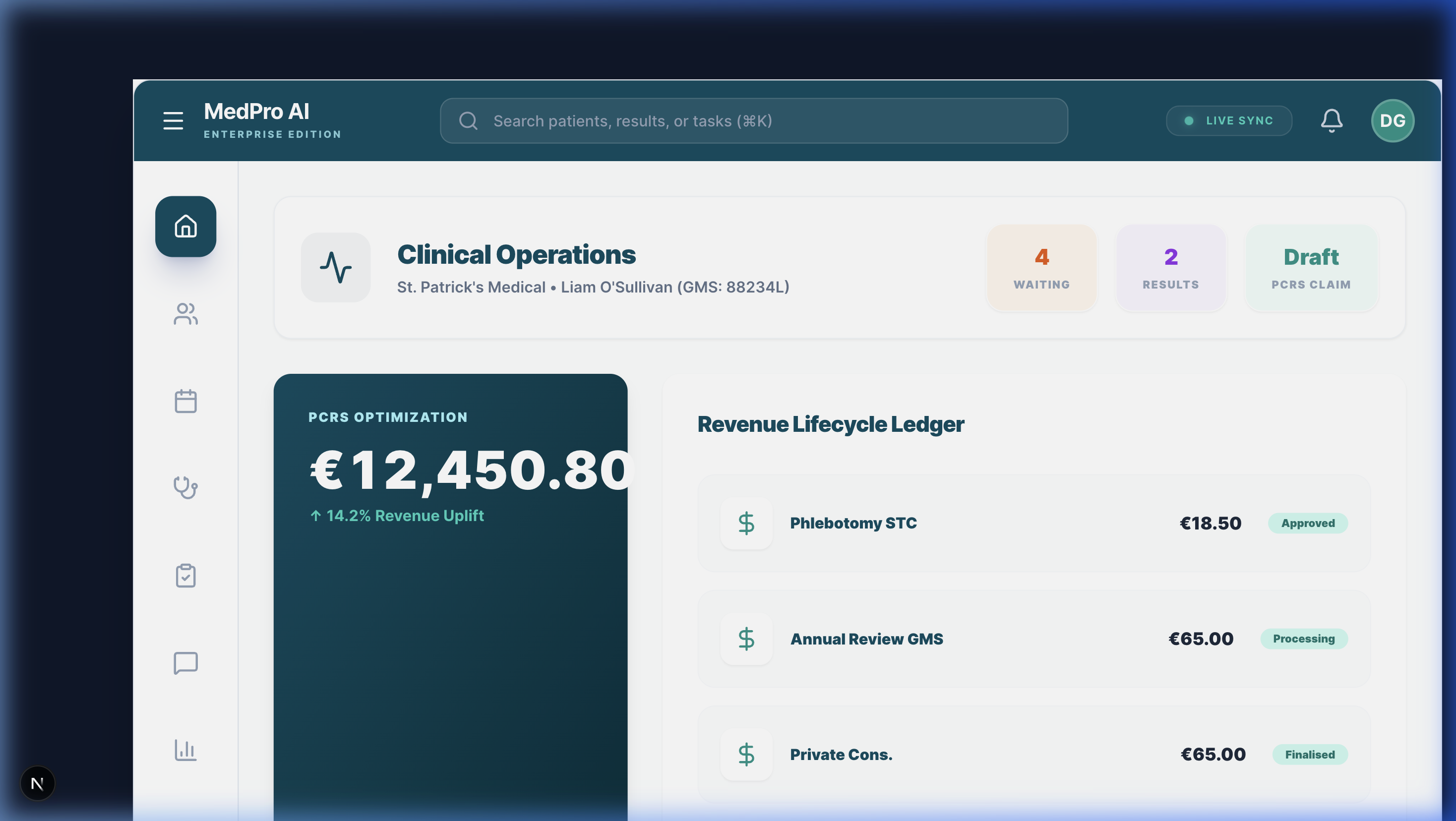 Integrated Clinical Billing Dashboard