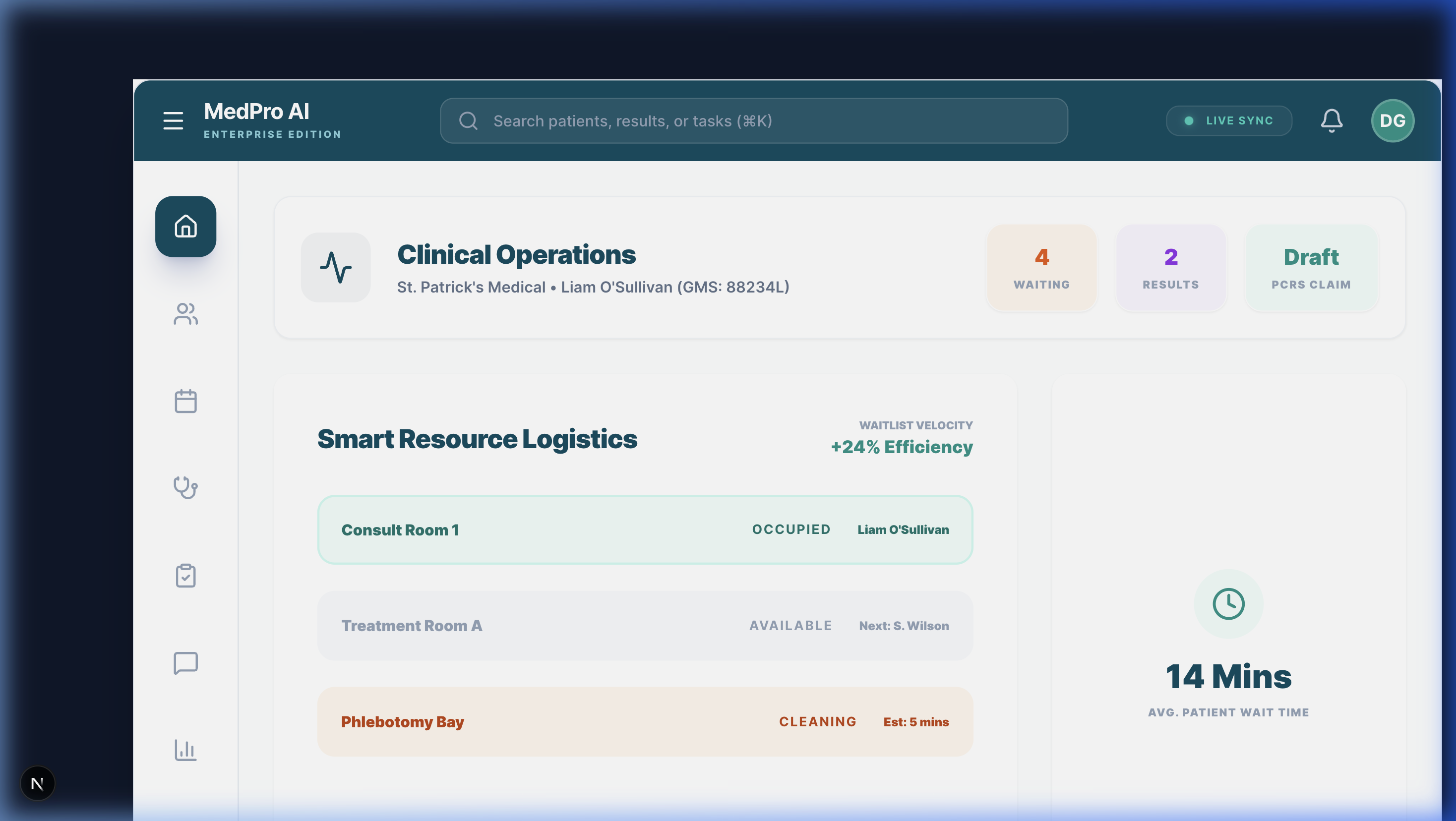 Smart Clinical Scheduling Interface